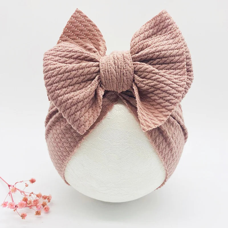 Chapeaux noués pour bébé fille, Bonnet avec nœud, Turban pour bébé, accessoires de tête pour nouveau-né, chapeau d'hiver, Bonnet chaud pour mère et enfant