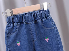 Bébé filles jean serré printemps automne filles suona Denim pantalon décontracté enfants Stretch pantalon évasé enfants vêtements for0-5 ans