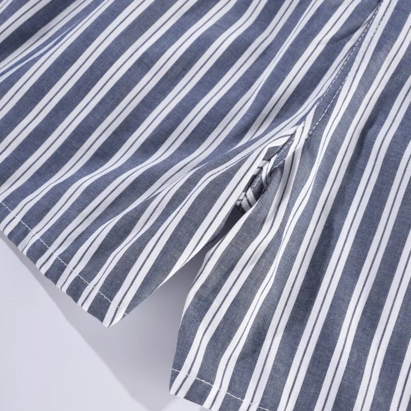 Men's Underwear Boxer Shorts Casual Cotton Sleep Briefs Homewear Men's Arrow Striped Plaid Loose Comfortable Underwear