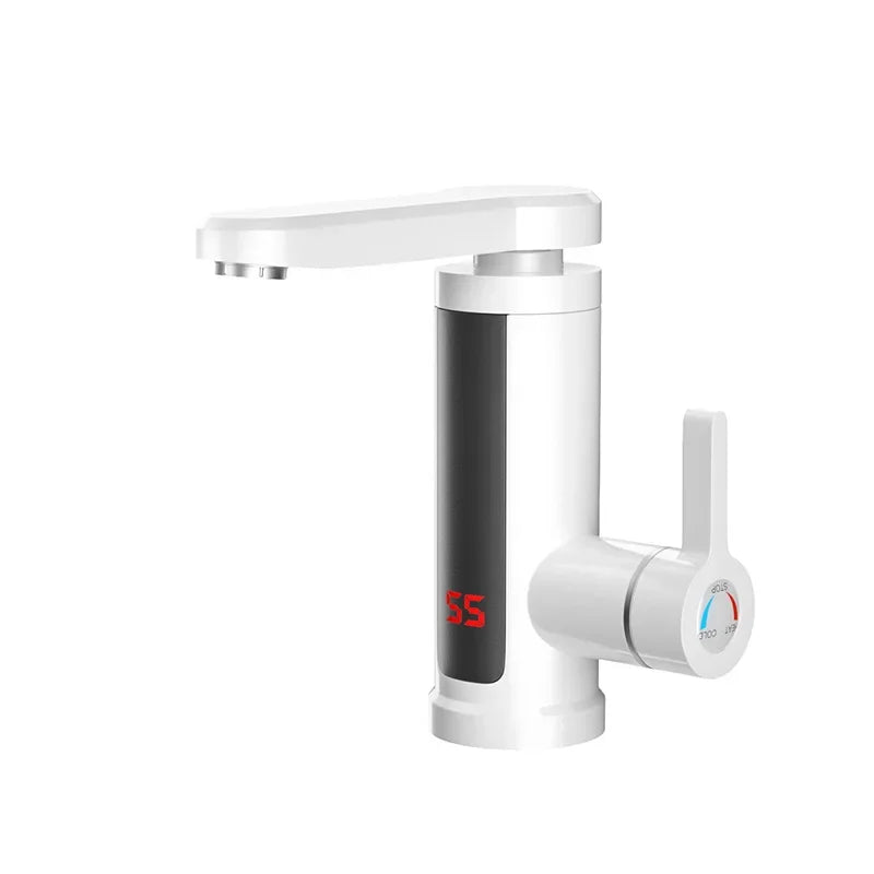 Chauffe-eau électrique 220V, robinet de cuisine, chauffage instantané sans réservoir, mélangeur chauffant coulant, affichage numérique