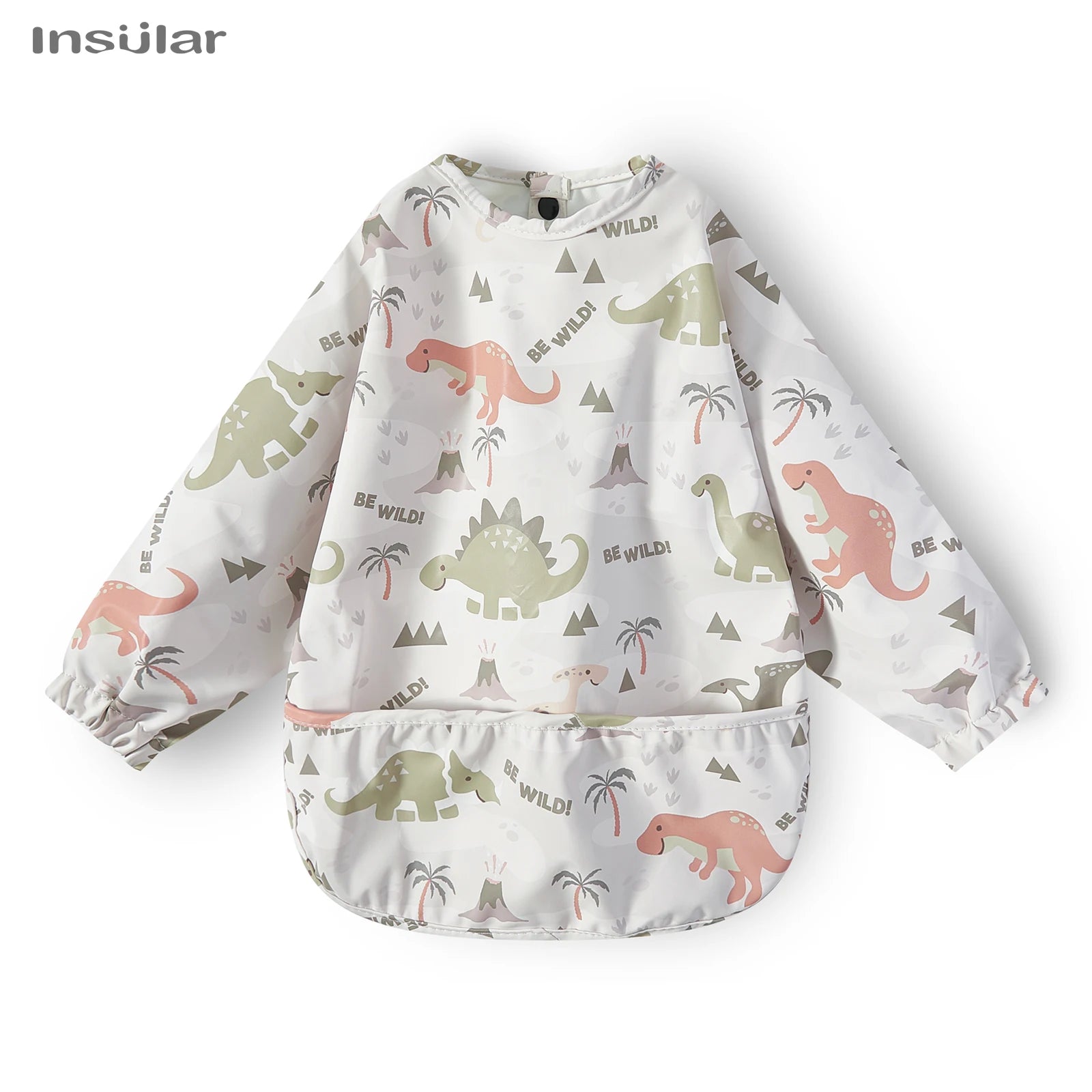 Nouveau bavoir bébé avec poche pour accessoires d'alimentation bavoirs pour enfants imperméable à manches longues bavoirs tabliers à manches longues