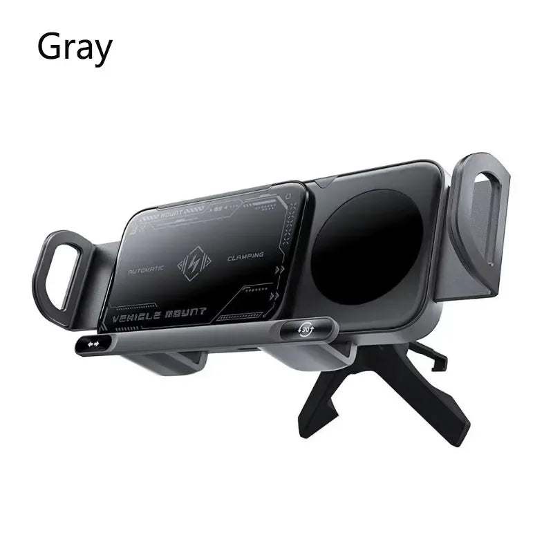 Support de téléphone portable/Pad Intelligent élevé, support de téléphone magnétique pour voiture, support de téléphone rotatif automatique 2 en 1, chargeur de voiture sans fil