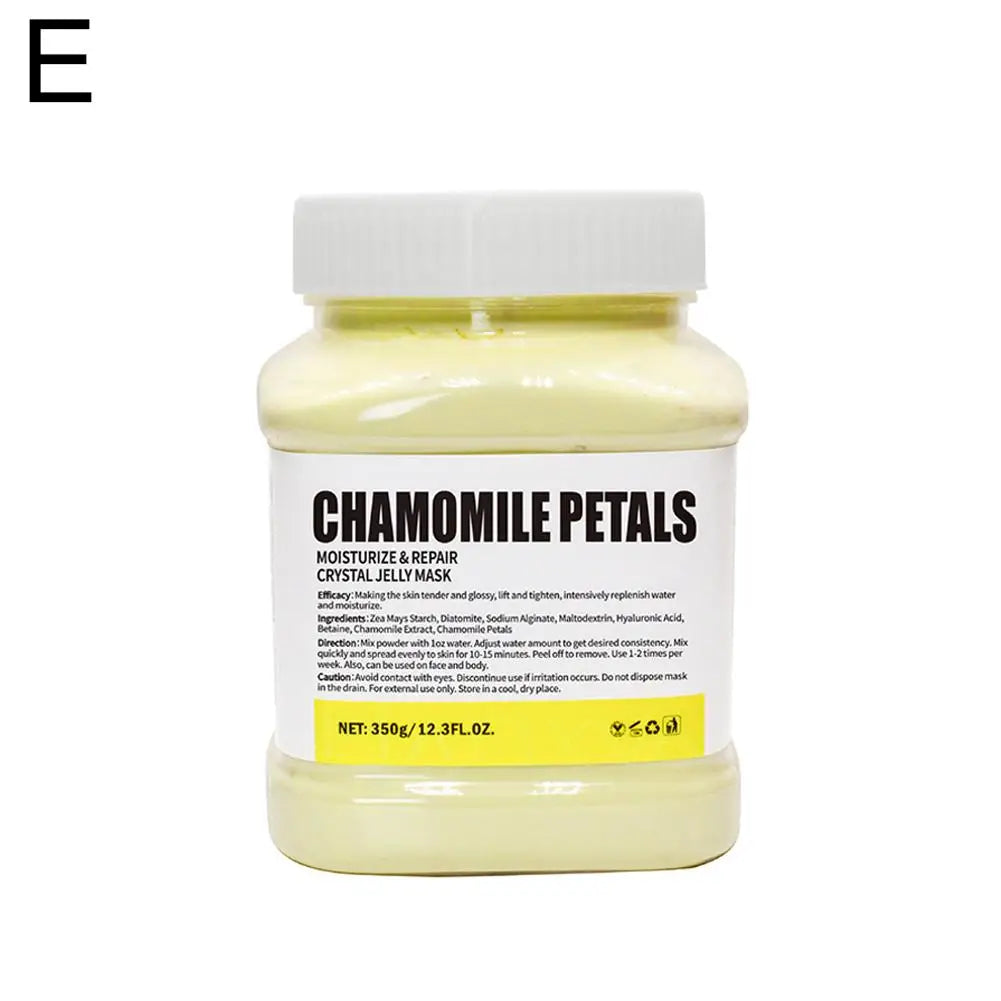 Masque de gelée de cristal de couleur, poudre hydratante, éclaircissante, traitement du visage pour produit de soins de la peau brillant