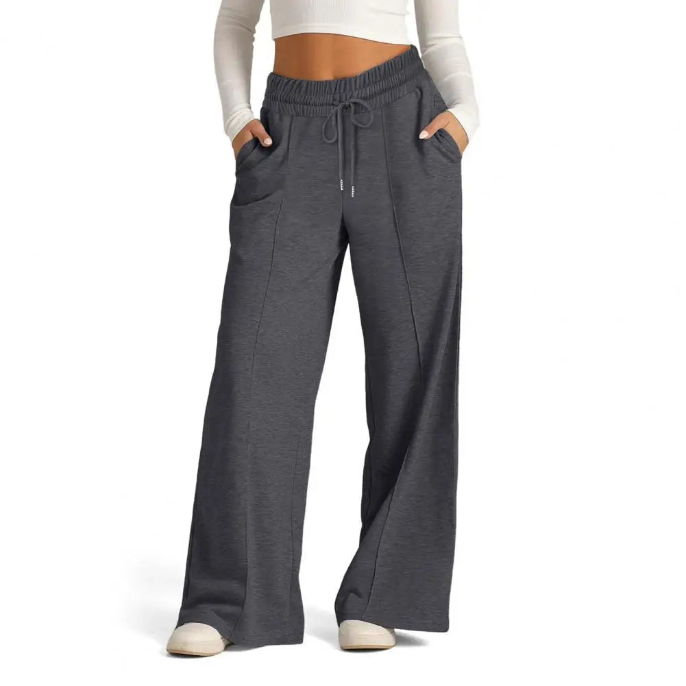 Yoga jambe droite pantalon de survêtement jambe droite femmes pantalon de survêtement ample jambe large en plein air gymnase course pantalon de survêtement décontracté