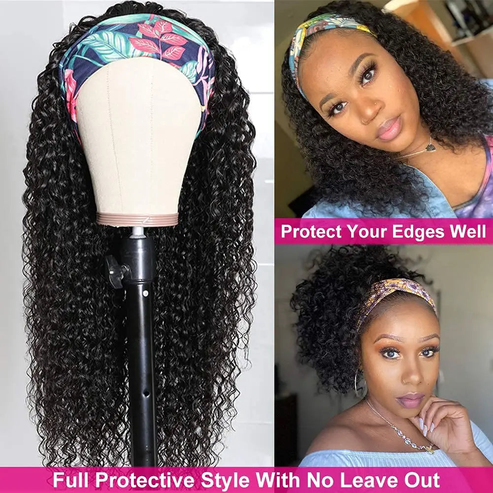 Bandeau perruques cheveux humains 28 30 32 pouces vague d'eau perruques 100% vrais cheveux bouclés perruque aucune dentelle avant perruques pleine Machine faite perruques