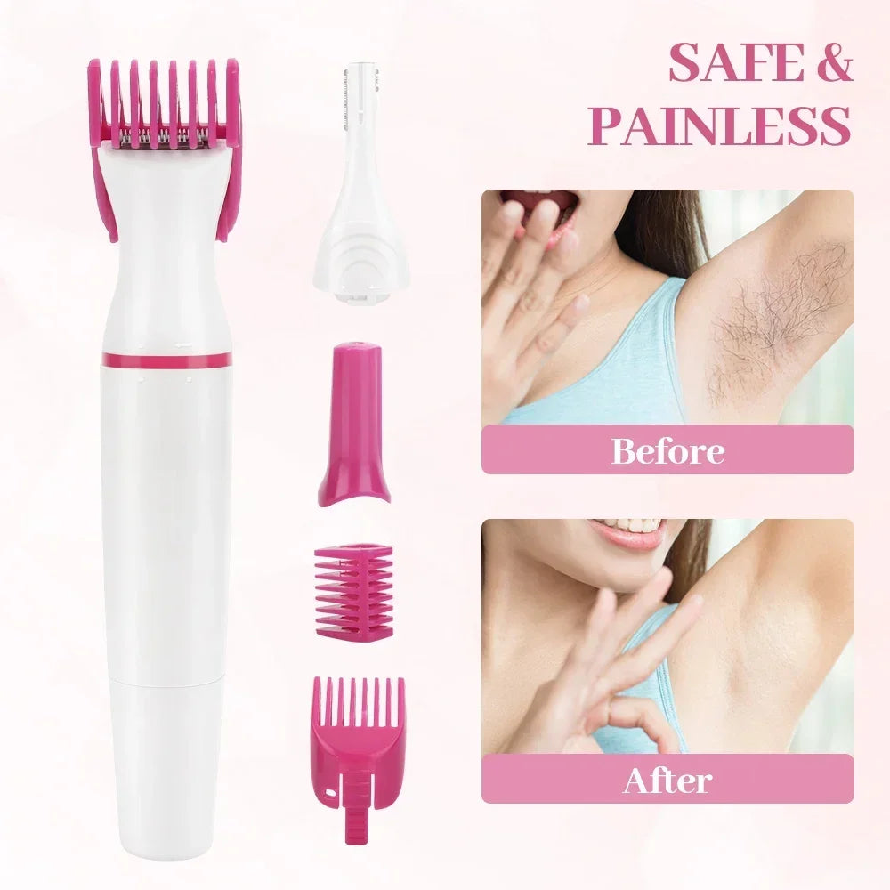 Femmes épilation électrique rasage femme Machine à raser 5 en 1 multifonction Mini rasoir tondeuse rasoir pour sourcils aisselles
