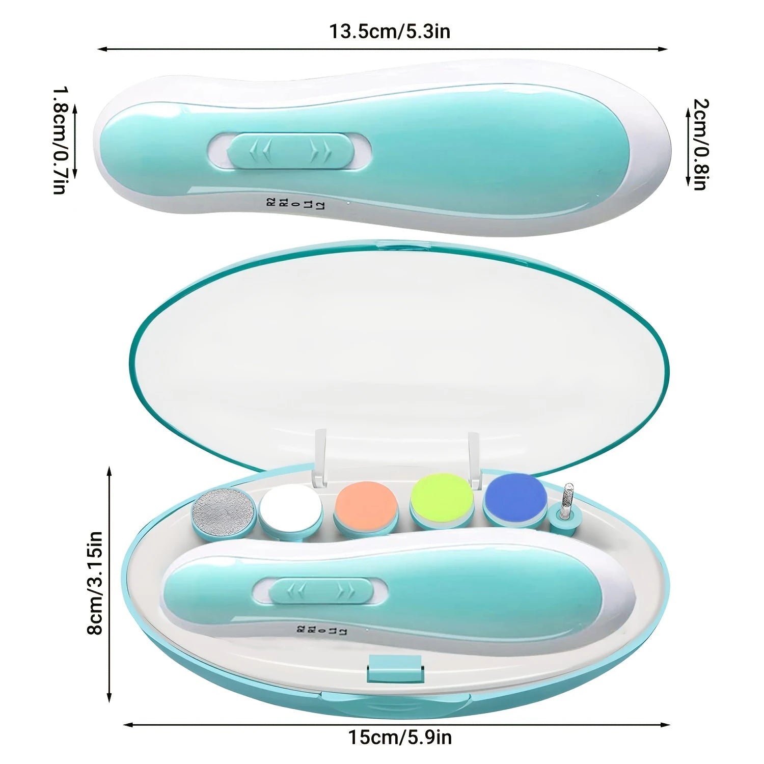 Coupe-ongles pour bébé, coupe-ongles électrique sûr pour bébé, lime à ongles pour bébé avec lumière LED pour nouveau-né et tout-petit, 1 pièce