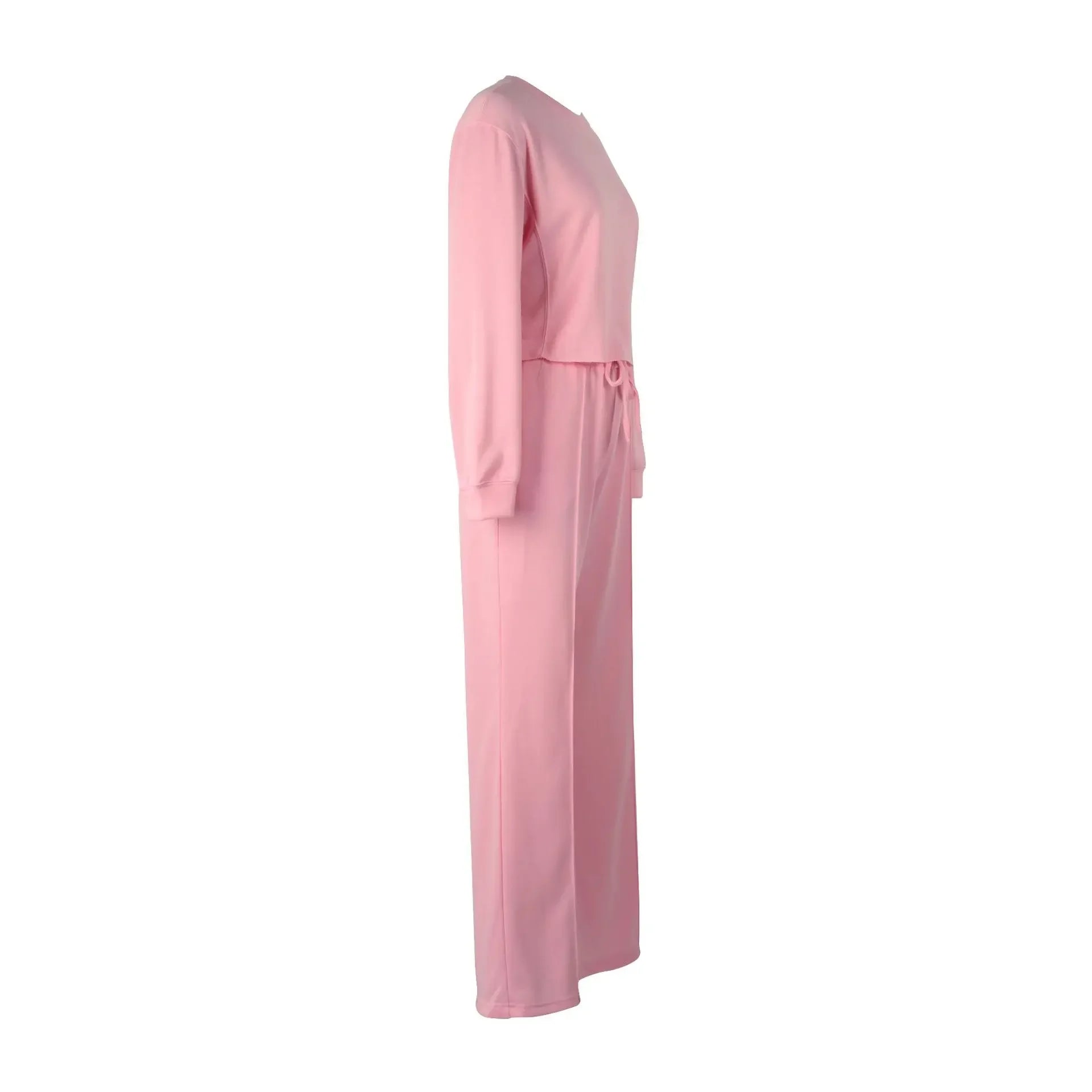Ensemble de vêtements pour femmes, pull + pantalon, 2 pièces, costumes d'hiver épais et chauds, couleur unie, survêtement décontracté