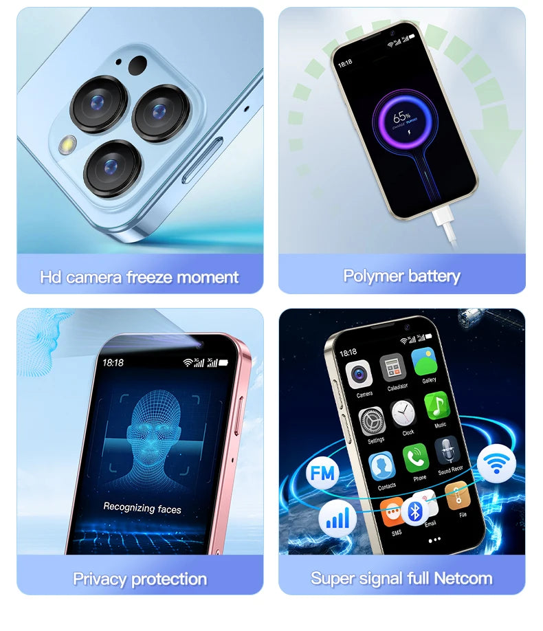 SERVO-Mini Smartphone 16SE, 16 Go, Android 9.0, Wifi, Touristes, EpiStandby Play, PR3 G, WCDMA, Petit Téléphone Portable Intelligent de 3.0 Pouces, Nouvelle Version