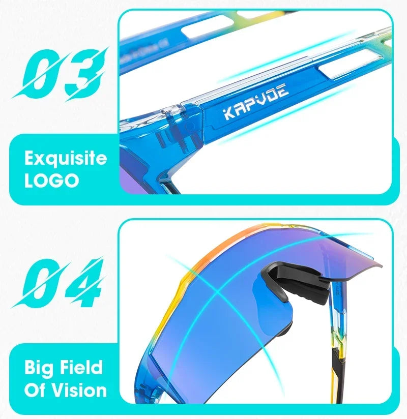 Kapvoe enfants cyclisme lunettes de soleil âgé 8-15 Baseball course enfants lunettes UV400 sport équitation vélo lunettes