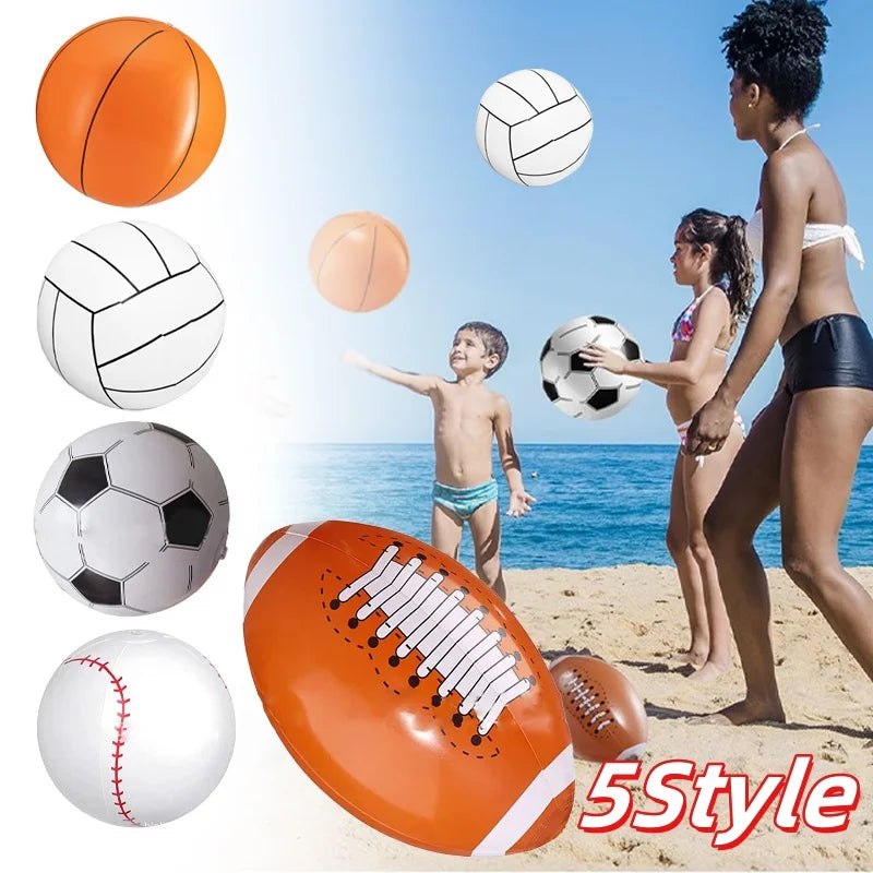 Inflatable beach balls: Baseball, beach basketball, beach soccer ball for children, toy ball, hello ball, summer sports, children's gift ball
