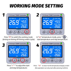 Contrôleur WIFI intelligent de température, Thermostat Constant, interrupteur de contrôle de synchronisation, contrôle du Cycle, Option de tête de capteur Multiple