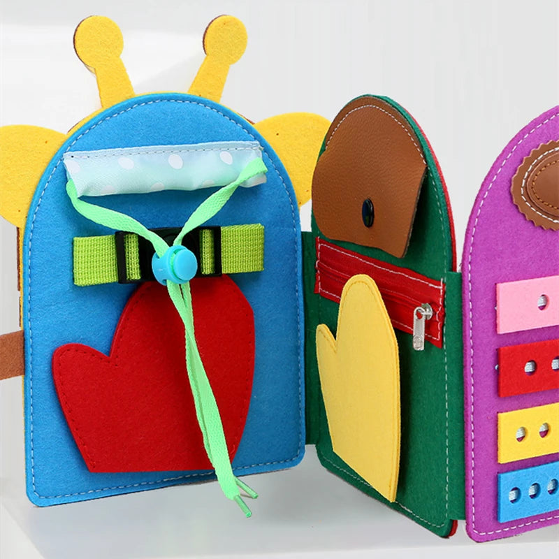 Jouets Montessori, livre occupé pour enfants, forme de couleur, Cognition animale, jouets d'éducation précoce, chiot, livre silencieux, jouets à motricité Fine