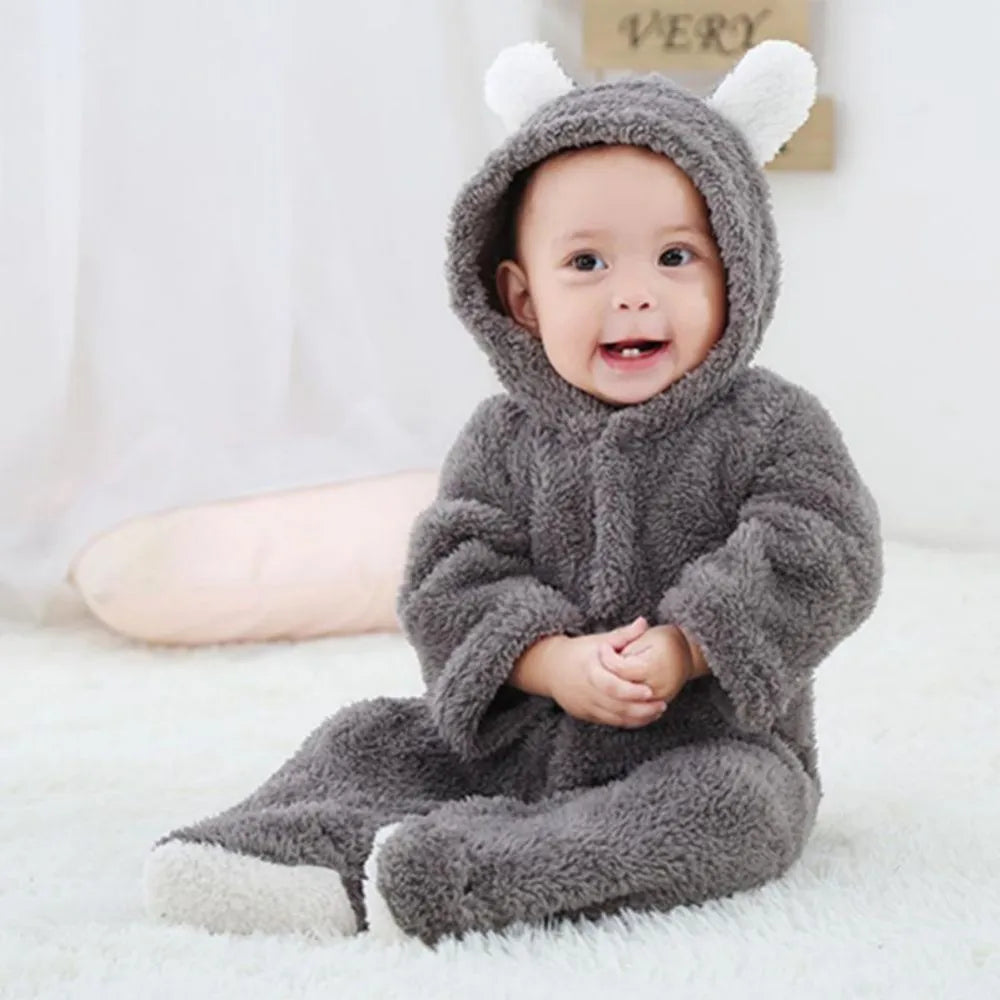 Nouveau-né bébé barboteuses hiver chaud polaire Bebe garçons fille Costume infantile filles vêtements Animal ensemble bébé combinaisons tenue de noël