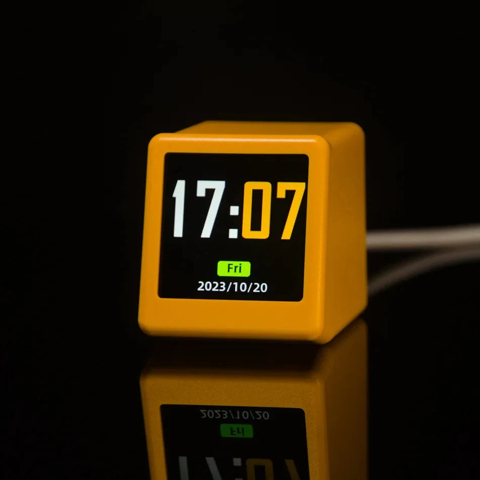 Petit réveil portable intelligent WiFi, station météo, affichage de la température et de l'humidité, horloge, décoration de bureau