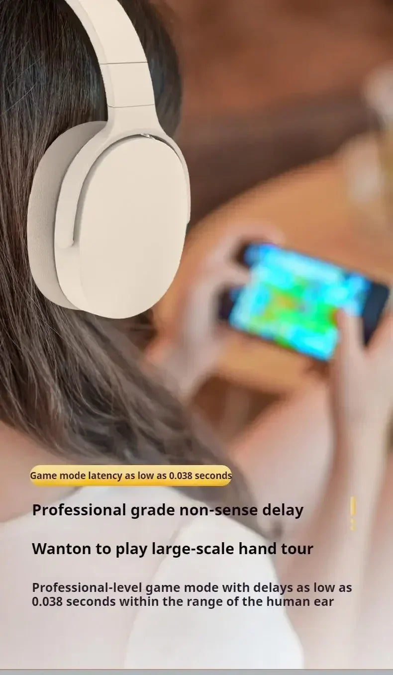 Casque sans fil Bluetooth casque sur l'oreille Hifi stéréo véritable sport écouteurs TF AUX lecteur de musique avec micro HD