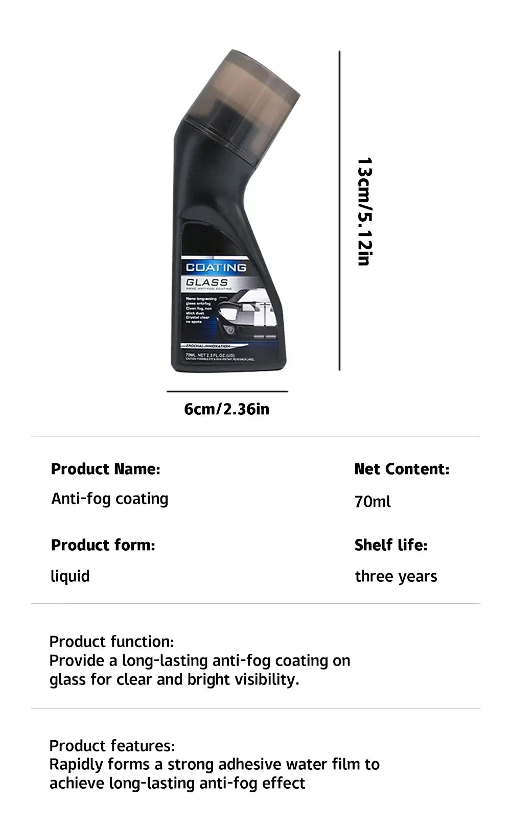 Agent Anti-buée pour moto, essuie-glace pour lentille de casque, rétroviseur, liquide en verre, Spray répulsif pour pare-brise, accessoires de voiture