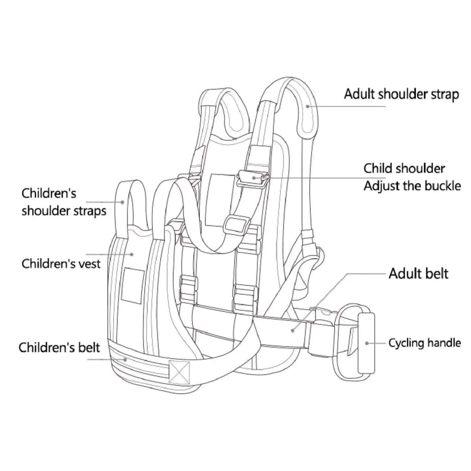 Ceinture de sécurité moto pour enfants, harnais réglable pour enfants, Anti-chute, ceinture de sécurité pour bébé, ceinture de sécurité pour moto et vélo