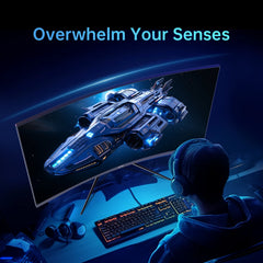 KTC 32 pouces 240Hz moniteur de jeu incurvé 1500R 1080P 125% sRGB 1ms, Freesync/G-sync HDR10, Ports HDMI/DP/USB VESA, inclinaison réglable,
