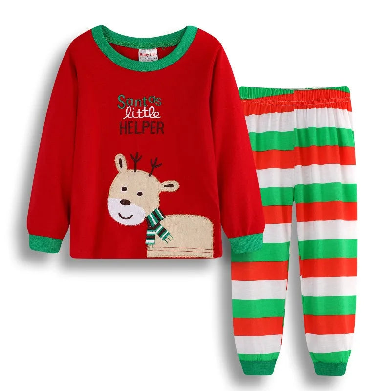 Ensemble haut et pantalon imprimés de noël pour enfants, vêtements pour garçons et filles, vêtements de maison pour fête de noël, ensembles mignons pour enfants, Costumes de Cosplay