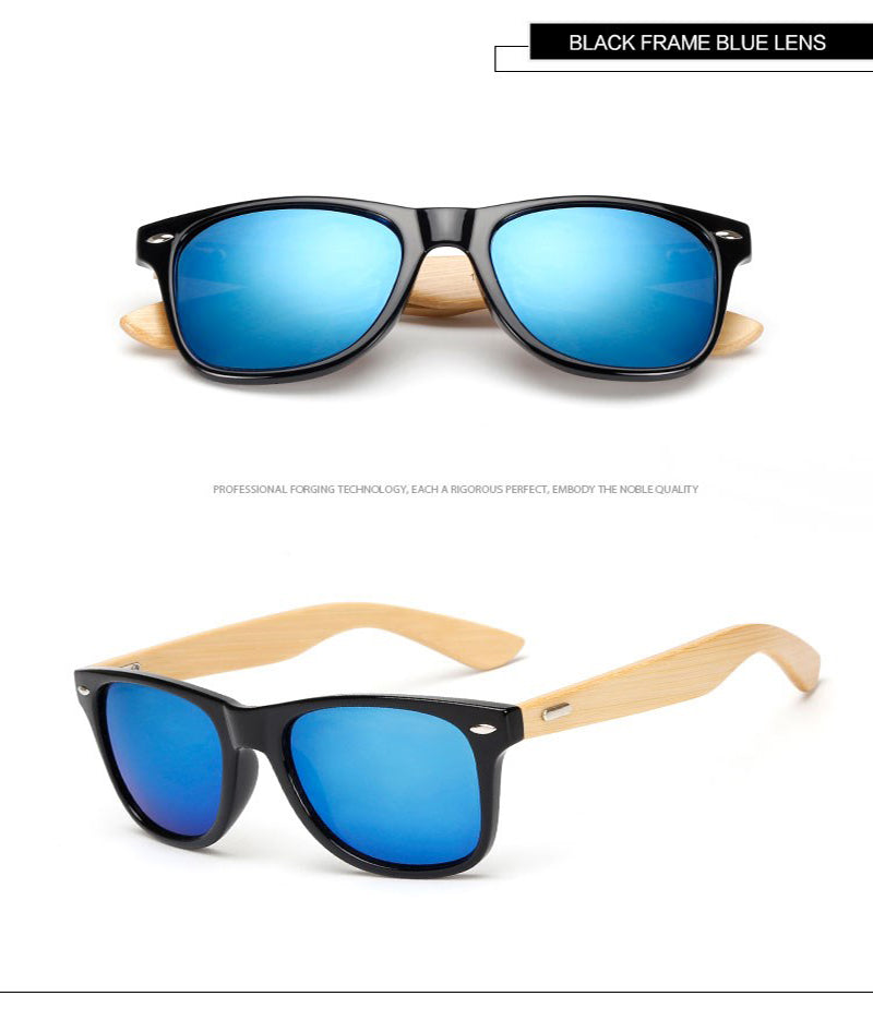 16 couleurs bambou lunettes de soleil hommes lunettes de soleil en bois femmes marque concepteur miroir Original bois lunettes de soleil rétro de sol masculino