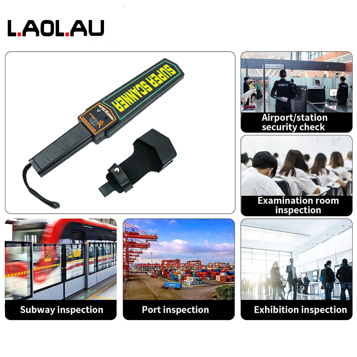 LAOLAU Portable Metal Detector Metal Detection Outdoor Gold Detector Portable Scanner Depth Wall Detector Safe Check