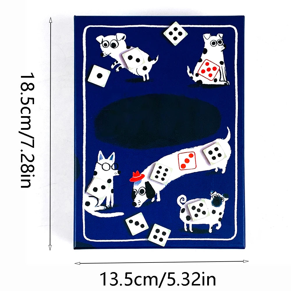 Jeu de cartes-un jeu sur les dés roulants pour augmenter votre chance et le chien, jeu de société, jeux interactifs en famille, jeux de vacances