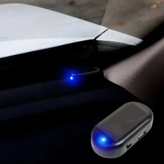 Fausse lumière de sécurité pour voiture, simulation d'alarme factice à énergie solaire, avertissement sans fil, lampe d'avertissement antivol, lumières clignotantes LED