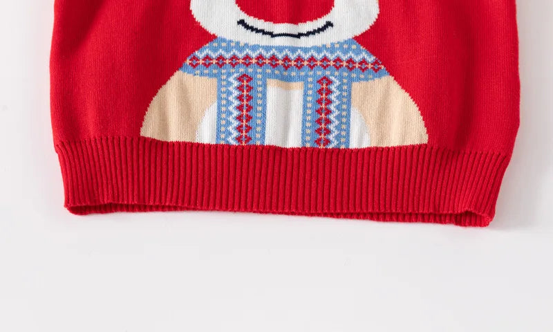 Pull imprimé de noël pour enfants, Costume du nouvel an 2025, manches longues, col rond, pulls tricotés doux et décontractés, pull chaud, haut de noël