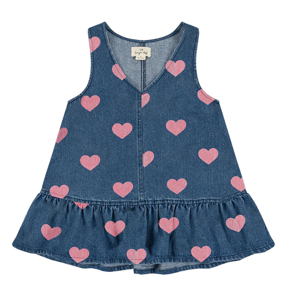 Robe imprimée mignonne pour filles, ensemble de vêtements pour tout-petits, veste à bretelles en jean, robes à enfiler en denim pour enfants, pantalons en jean combiné, marque KS, 2024