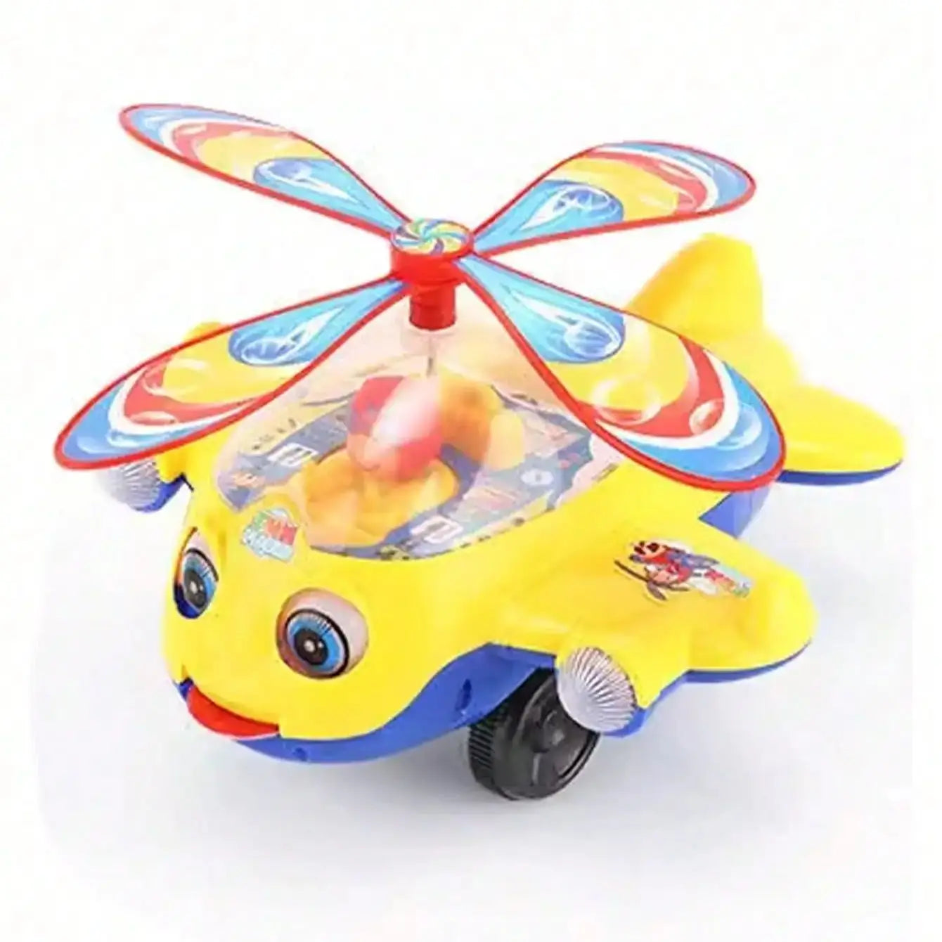 Dessin animé avion jouet chariot jouet éducatif pour enfants en bas âge enfants apprentissage marche main pousser avion jouet pousser