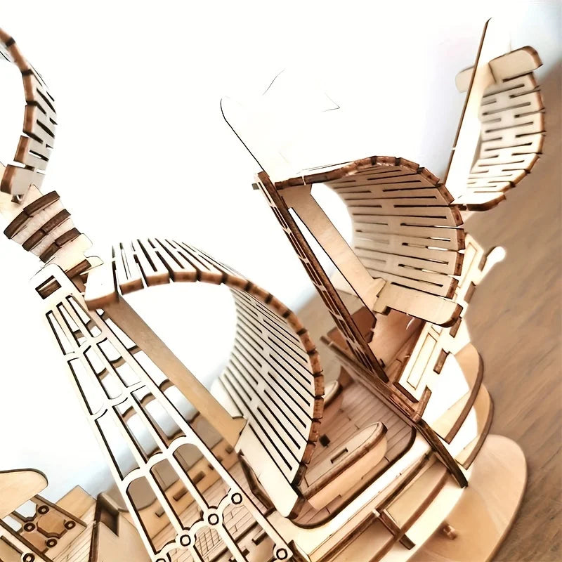 Puzzle 3D en bois, modèle de jouet mécanique fait à la main, jeu de construction, à assembler, modèle de bateau, ornement, cadeau de noël, 1 pièce