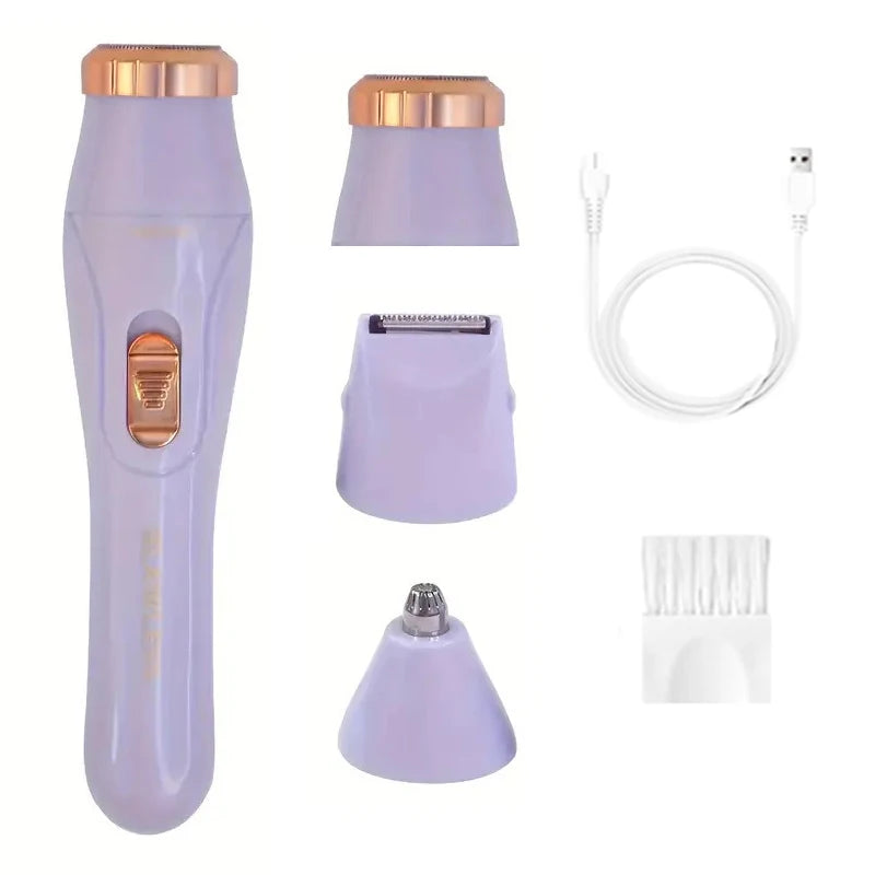 Electric razor for women, feminine razor, bikini trimmer, ladies' body razors, underarm and leg shavers, portable painless epilator