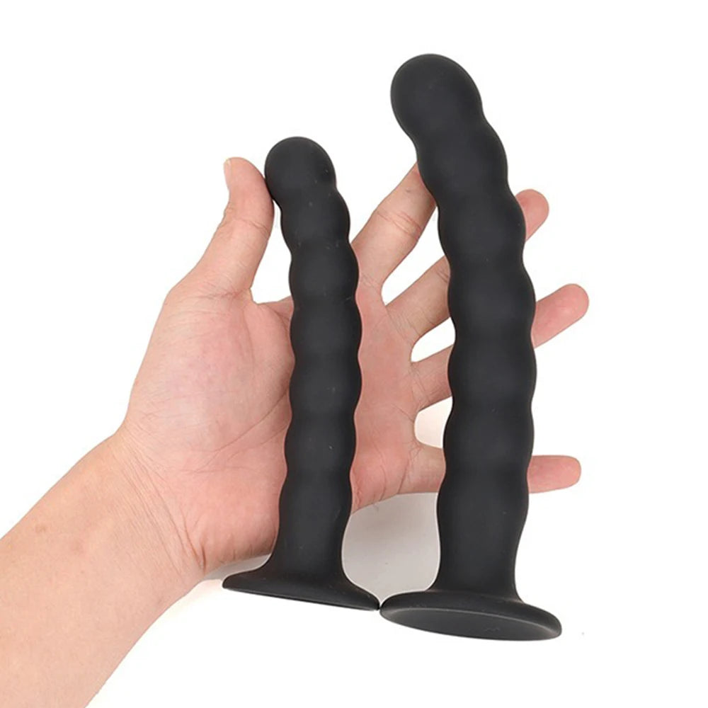 Sex toys for men and women, anal plug, prostate massager, sex products, vaginal stimulator with strong suction cup, silicone bead dildo