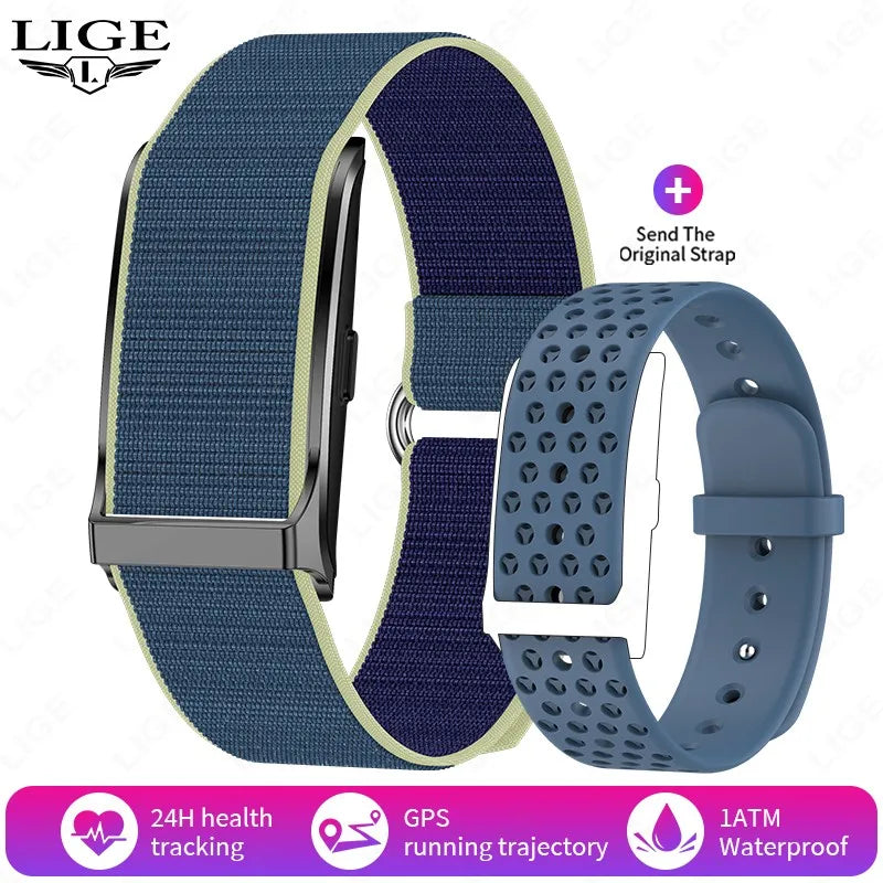 LIGE montre intelligente hommes femmes Fitness Bracelet intelligent bande de sport fréquence cardiaque tensiomètre étanche multifonction montres