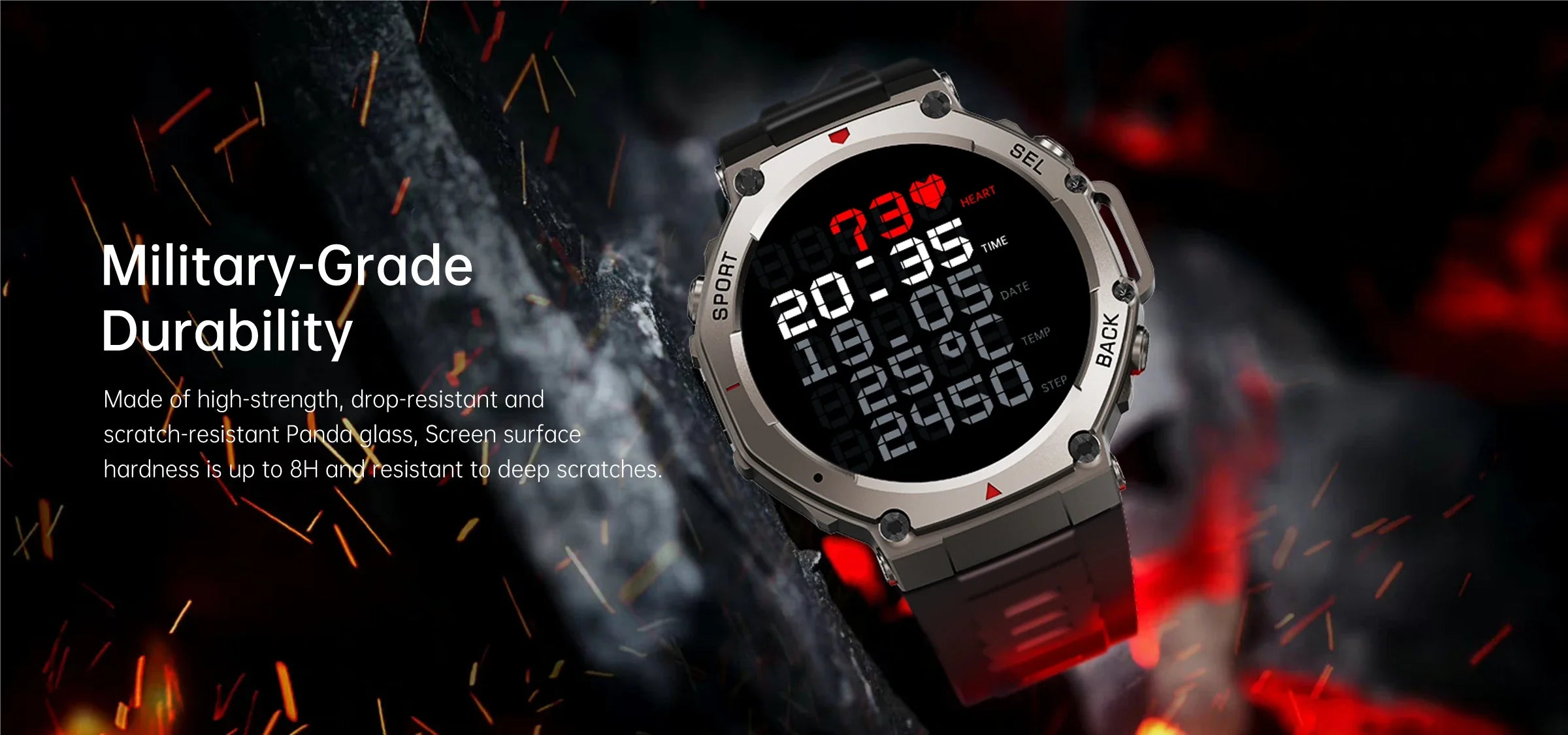 Montre intelligente militaire T-Rex, 3 GPS intégrés, boussole, altimètre, barométrique, 5iko, IP69K, étanche, AMOLED, appel Bluetooth, montre intelligente