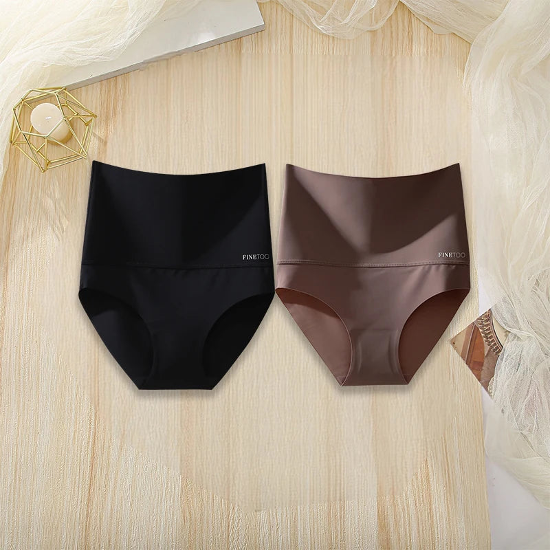 2 pièces/ensemble culottes taille haute femmes corps sous-vêtements amincissants respirant slips confortables slips solides Lingerie respirante
