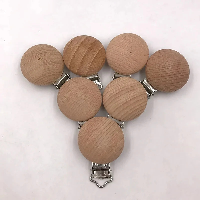 ABCPICK-Attache-tétine en bois pour bébé, 20 pièces, clip de sucette, accessoires, rapide, pour exécutif, jouets, cadeau, bricolage
