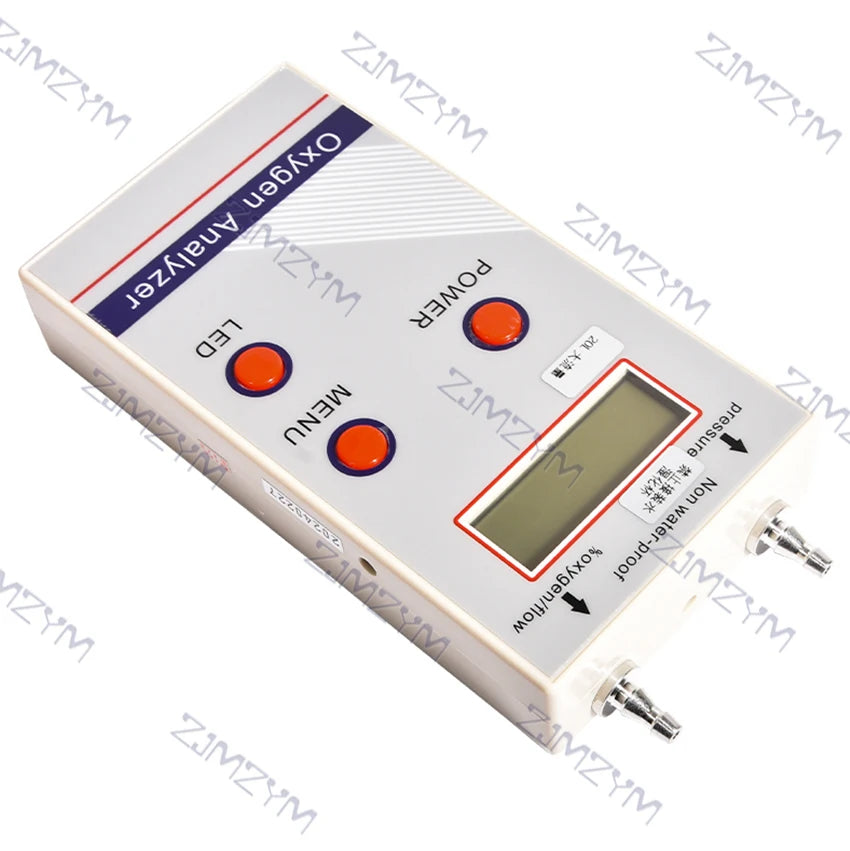 Analyseur d'Oxygène Professionnel Portable, Détecteur de Concentration d'Oxygène, Débit et Pression, Détecteur de Gaz