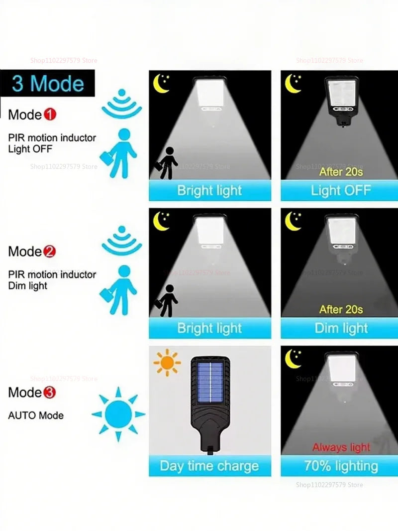 2025 Solar Street Lights Outdoor Rural House Fully Automatic LED Motion Sensor Super Bright Waterproof Security Garden Path Lamp