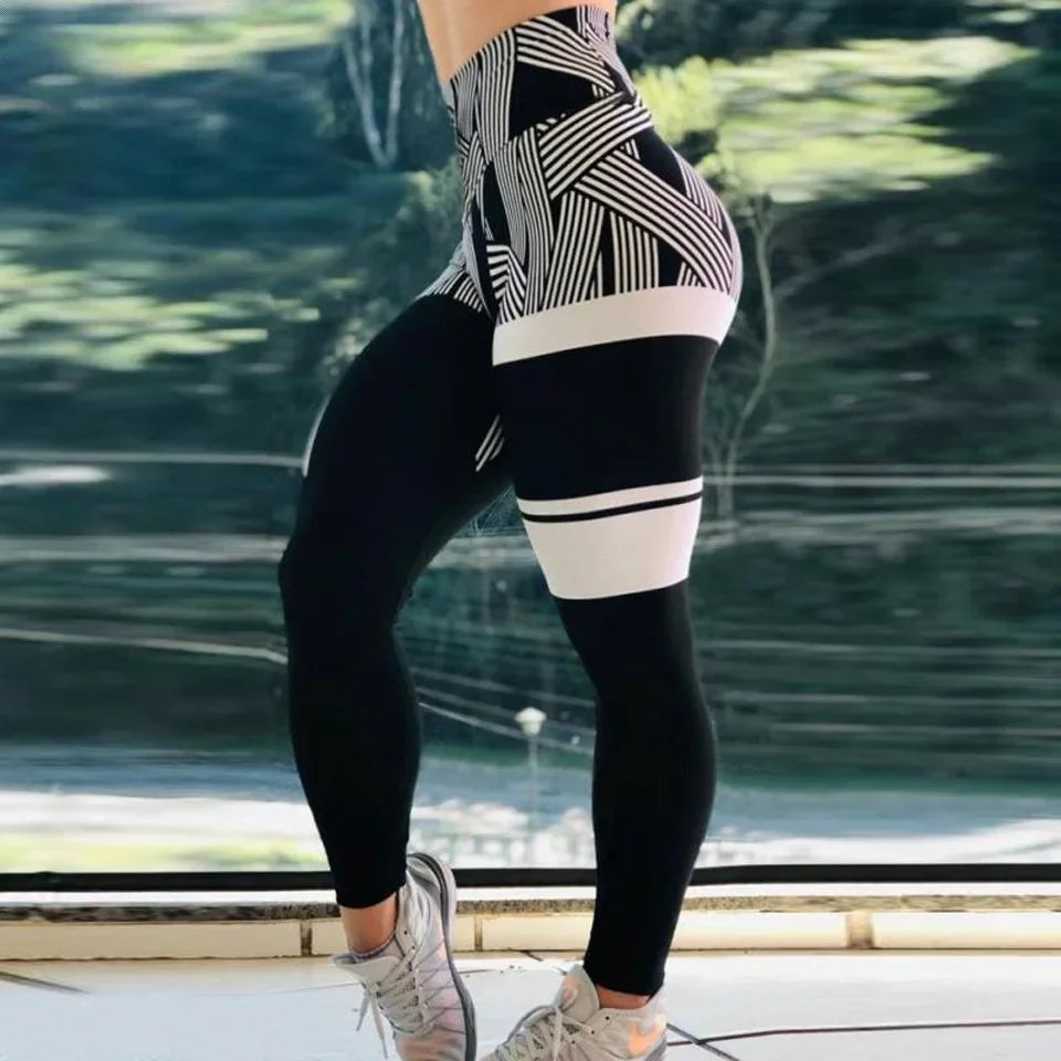 Leggings femmes Sexy Sport gymnastique entraînement imprimer taille haute pantalons de Yoga Fitness Joggings course entraînement Legging femmes vêtements