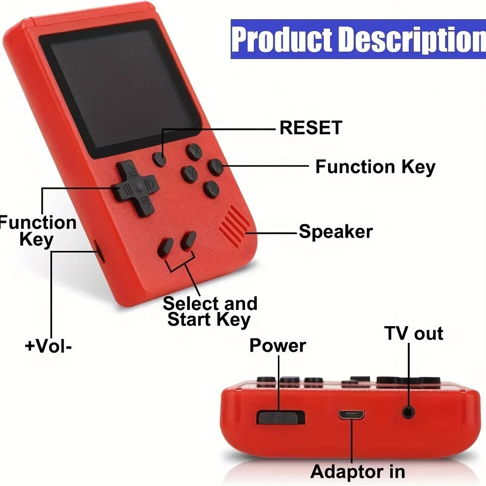 Console de jeu vidéo rétro avec écran Lcd de 2.4 pouces, 400 pouces, Portable, cadeau de noël