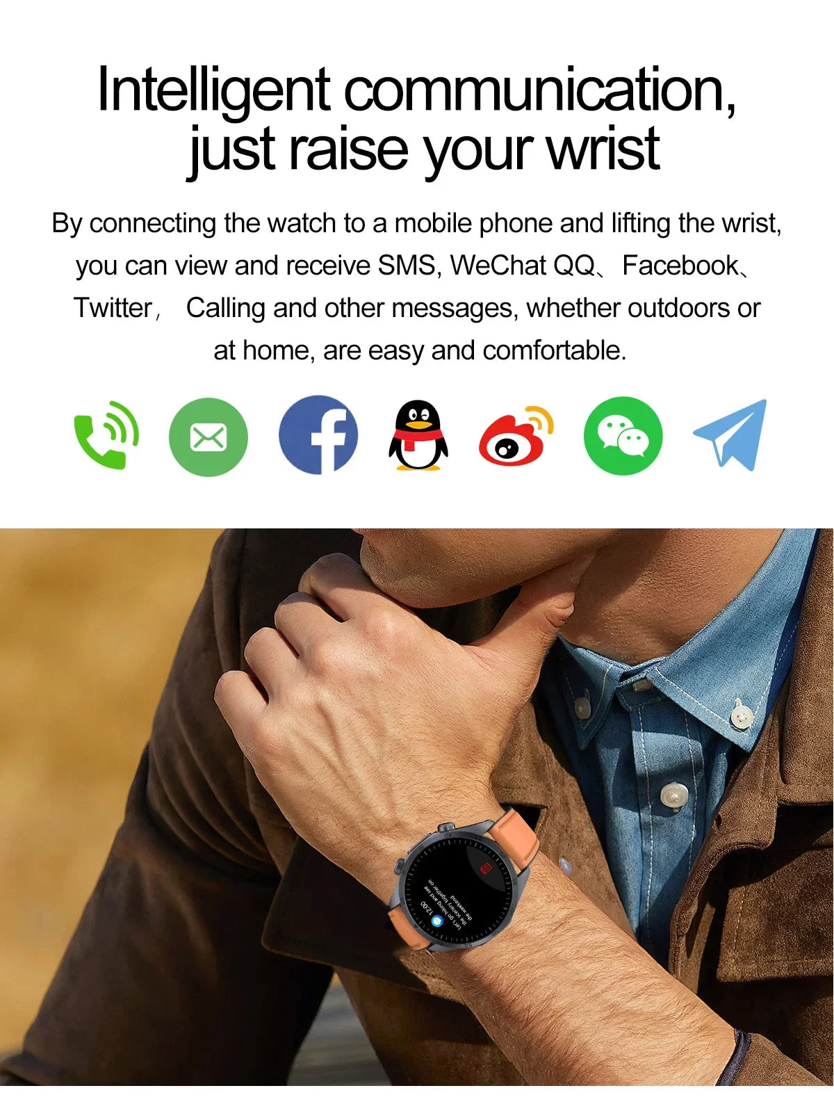 2025 nouvelle montre intelligente hommes pour huawei pression artérielle santé montre CES sommeil pulsé thérapeutique acide urique lipides sanguins graisse corporelle