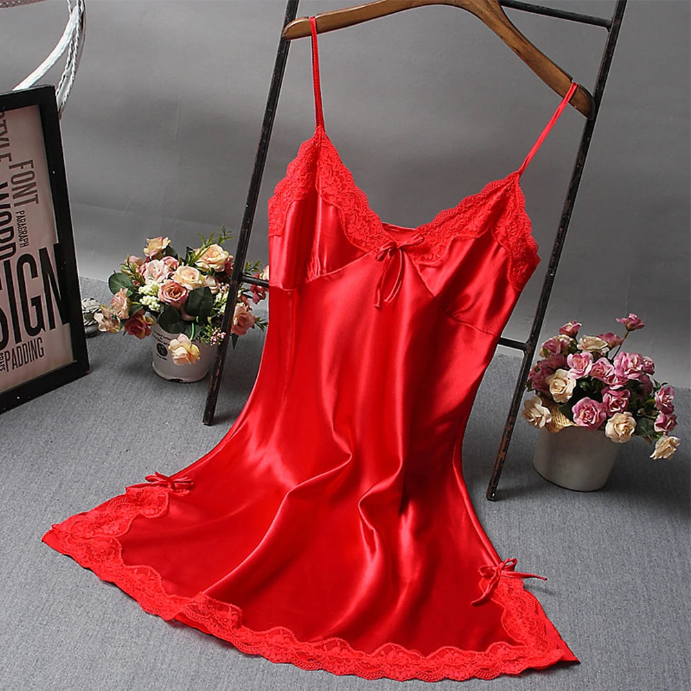 Sexy dentelle Patchwork vêtements de nuit Lingerie nuisette col en V robe de mariée vêtements de nuit chemise de nuit vêtements Sexy femmes chemises de nuit