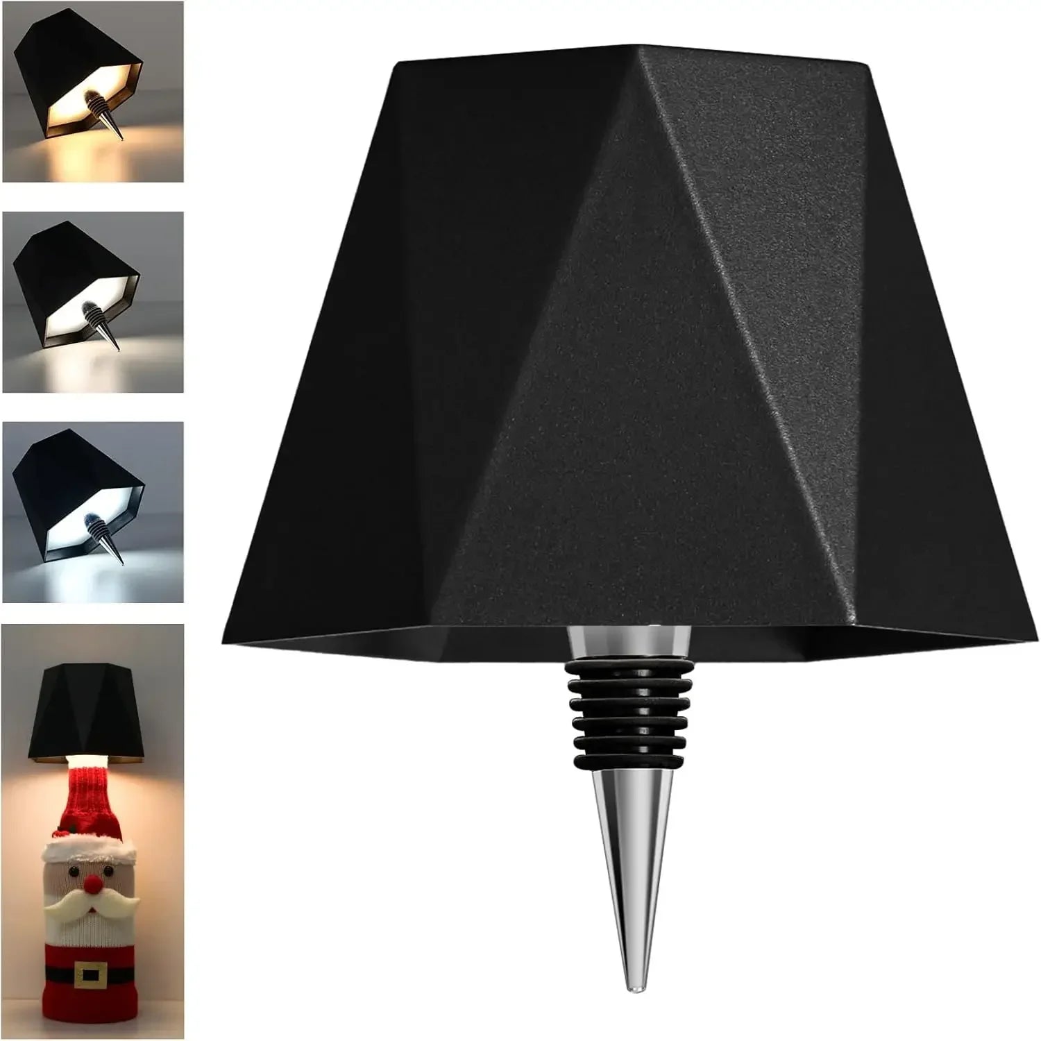 Wireless bottle-shaped table lamp, touch control, 3 colours, stepless dimming, night light suitable for bars.
