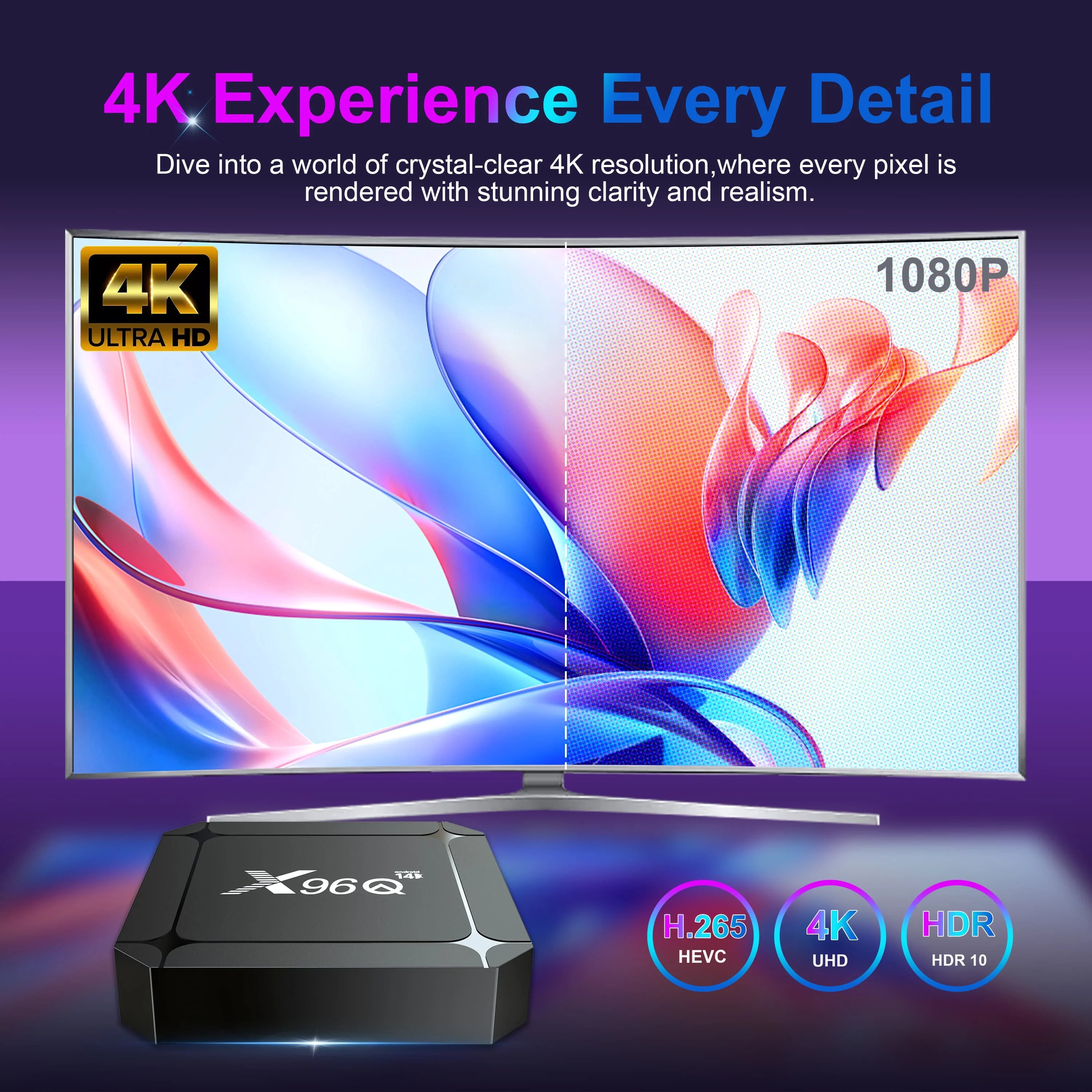 Smart TV Box Android 14 TV BOX X96Q RK3518 Quad Core TV Box Support 4K WIFI6 lecteur multimédia Android TV Box décodeur 2GB 16GB