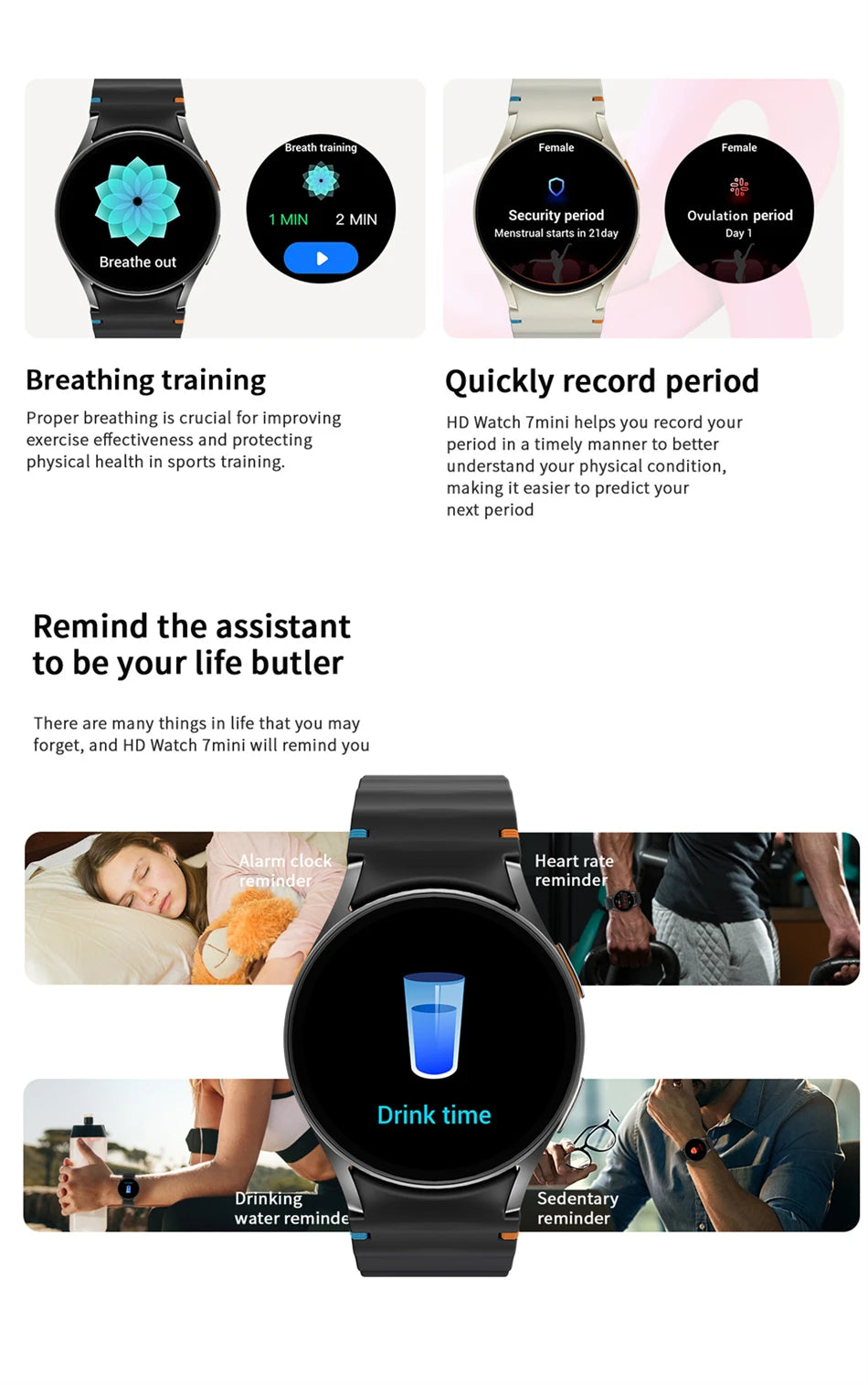 2025 nouvelle montre intelligente 7 Mini femmes GPS mouvement piste NFC AMOLED affichage boussole jeux de fréquence cardiaque Bluetooth appel montre étanche