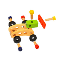 Jouets éducatifs Montessori pour enfants, boîte à outils en plastique et bois, ensemble de jeu de Simulation, assemblage de vis d'écrou, outil de charpentier de Simulation