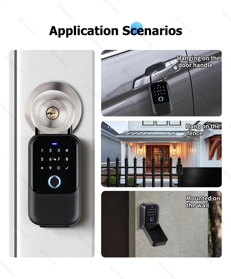 TTlock-Boîte de verrouillage à clé intelligente, sans fil, électronique, application, code numérique, Bluetooth, coffre-fort pour hôte