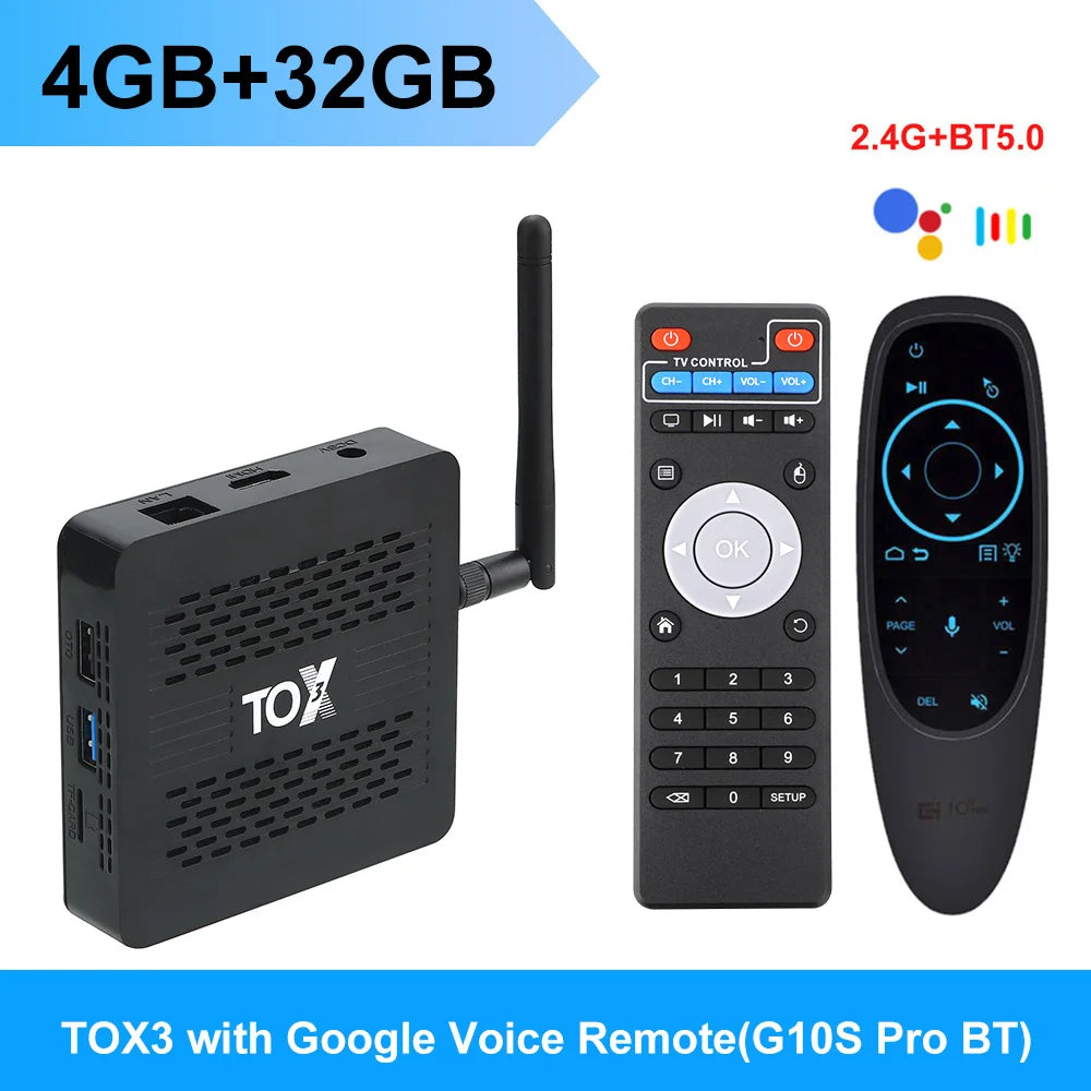 TOBERY-Boîtier Smart TV Android 11, Amlogic S905tage, 4 Go/32 Go, WiFi 1000m, BT, 4K, lecteur multimédia décodeur